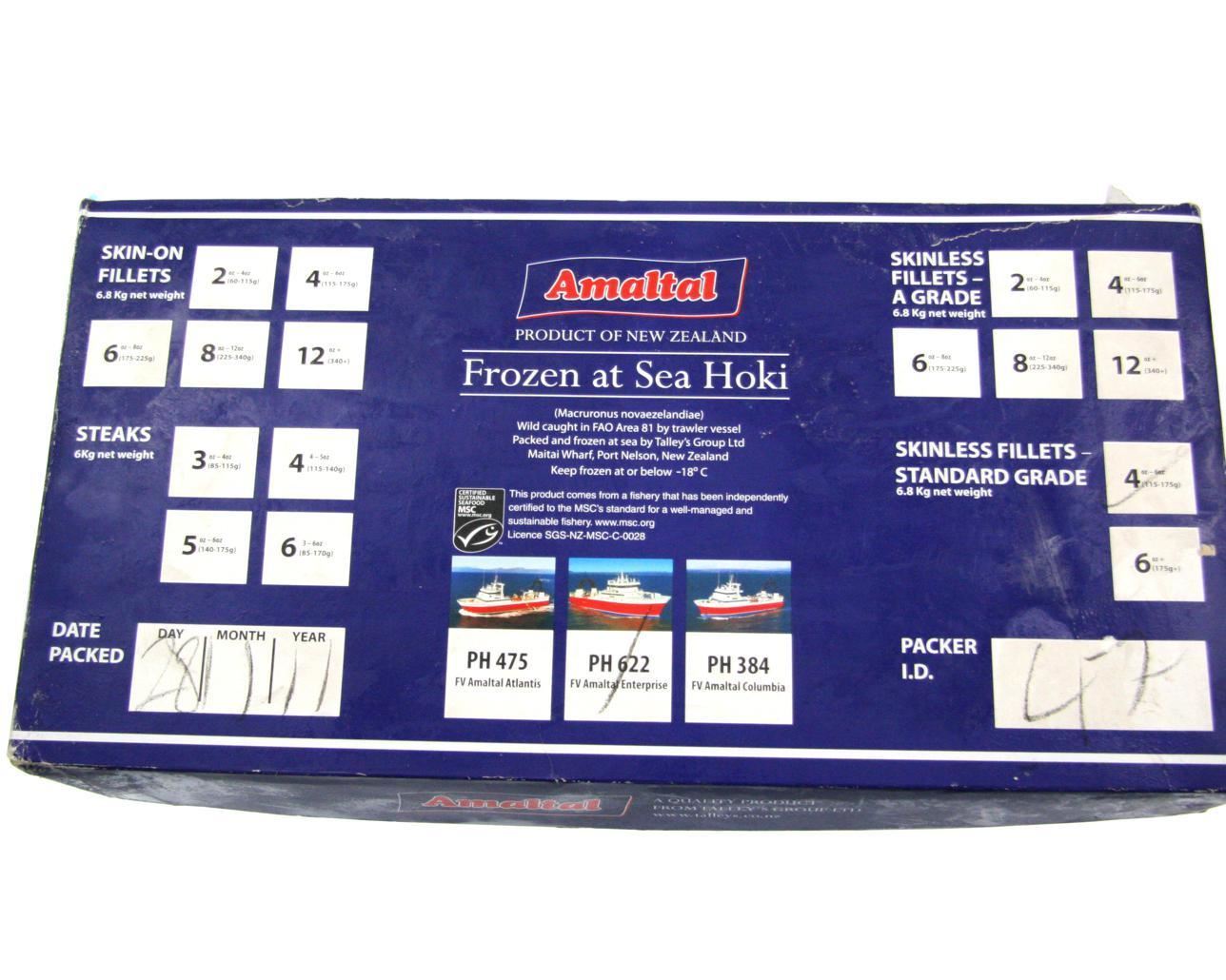 The Seafood Store. HOKI FILLETS 4/6oz SKIN ON 6.8KG